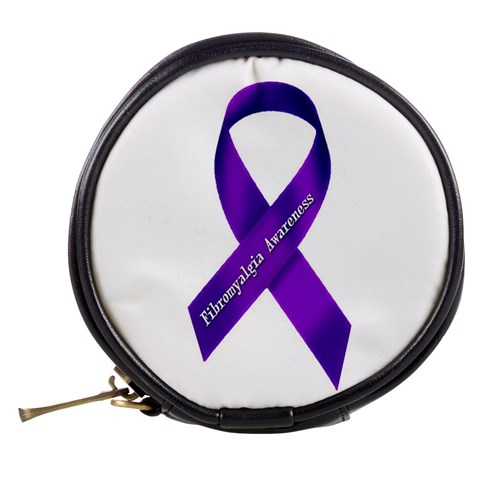 Fibro Awareness Ribbon Mini Makeup Case from ArtsNow.com Back