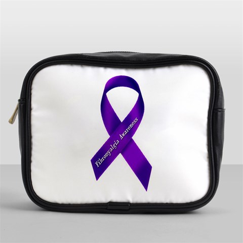 Fibro Awareness Ribbon Mini Travel Toiletry Bag (One Side) from ArtsNow.com Front