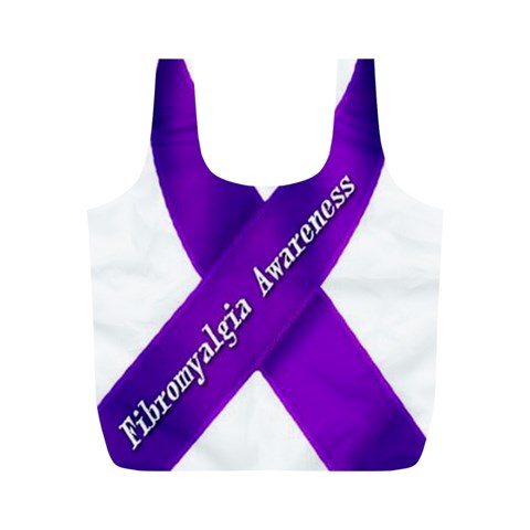 Fibro Awareness Ribbon Reusable Bag (M) from ArtsNow.com Front