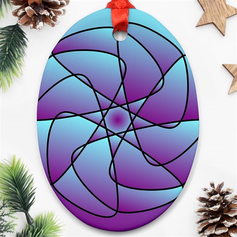 Pattern Oval Ornament from ArtsNow.com Front