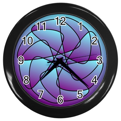 Pattern Wall Clock (Black) from ArtsNow.com Front