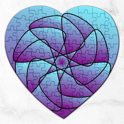 Pattern Jigsaw Puzzle (Heart) from ArtsNow.com Front