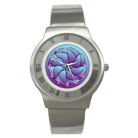 Pattern Stainless Steel Watch (Slim) from ArtsNow.com Front