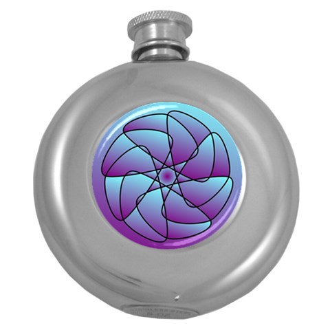 Pattern Hip Flask (Round) from ArtsNow.com Front