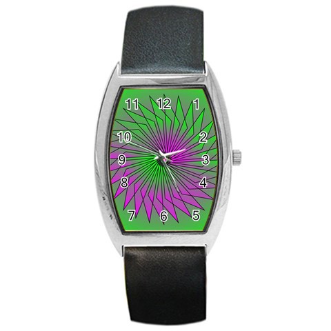 Pattern Tonneau Leather Watch from ArtsNow.com Front