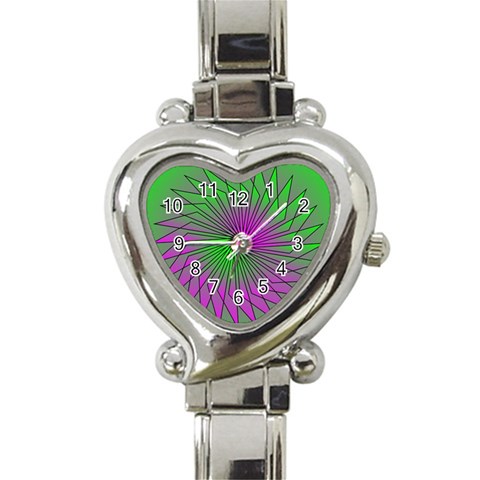 Pattern Heart Italian Charm Watch  from ArtsNow.com Front