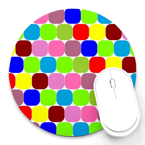 Color 8  Mouse Pad (Round) from ArtsNow.com Front