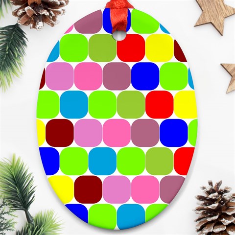 Color Oval Ornament from ArtsNow.com Front