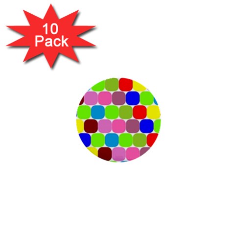 Color 1  Mini Button (10 pack) from ArtsNow.com Front