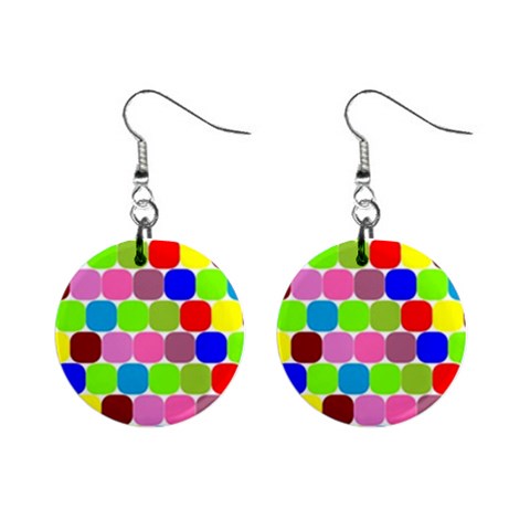 Color Mini Button Earrings from ArtsNow.com Front