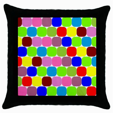 Color Black Throw Pillow Case from ArtsNow.com Front