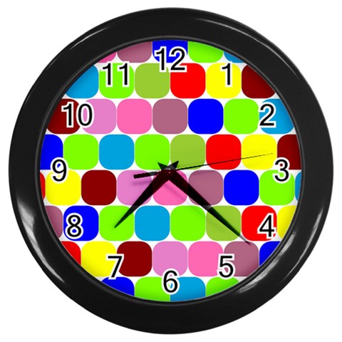 Color Wall Clock (Black) from ArtsNow.com Front