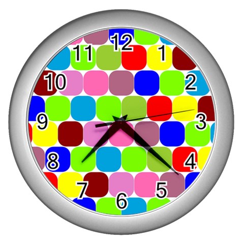 Color Wall Clock (Silver) from ArtsNow.com Front