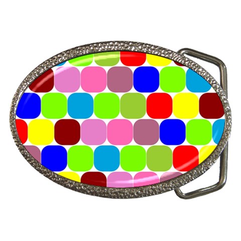 Color Belt Buckle (Oval) from ArtsNow.com Front