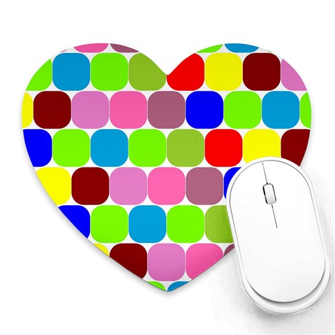 Color Mouse Pad (Heart) from ArtsNow.com Front