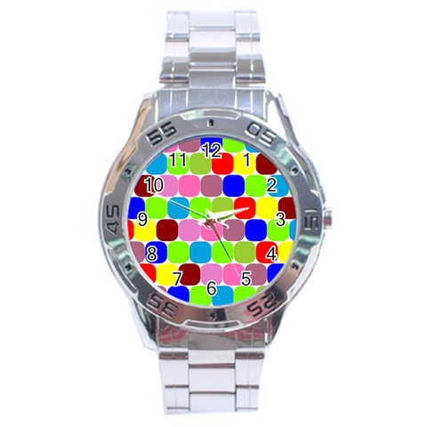 Color Stainless Steel Watch from ArtsNow.com Front