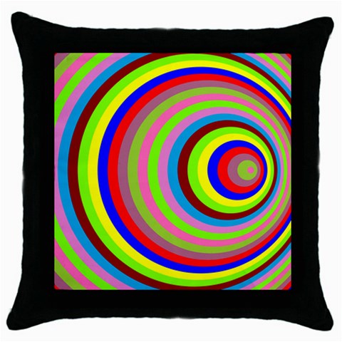 Color Black Throw Pillow Case from ArtsNow.com Front