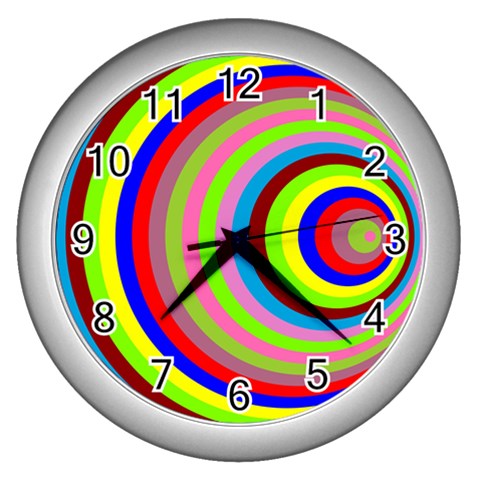 Color Wall Clock (Silver) from ArtsNow.com Front