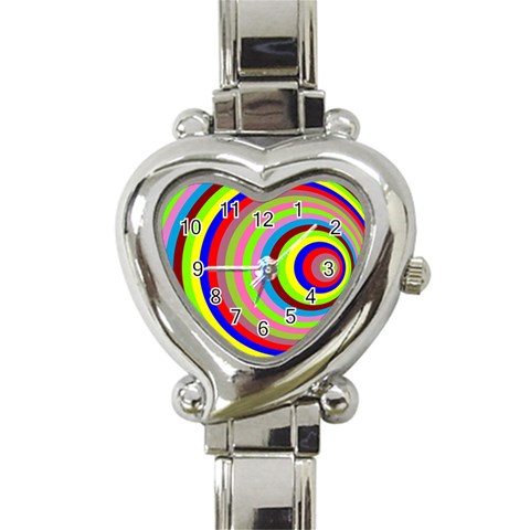 Color Heart Italian Charm Watch  from ArtsNow.com Front