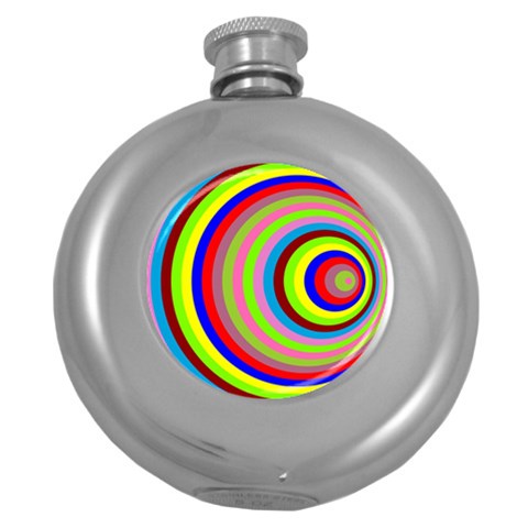 Color Hip Flask (Round) from ArtsNow.com Front