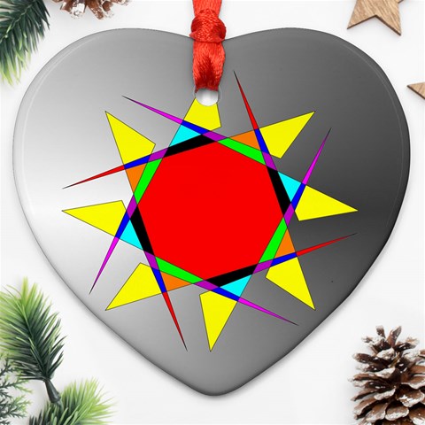 Star Heart Ornament from ArtsNow.com Front