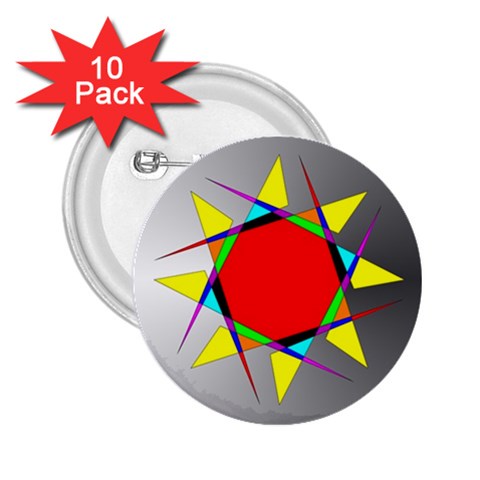 Star 2.25  Button (10 pack) from ArtsNow.com Front