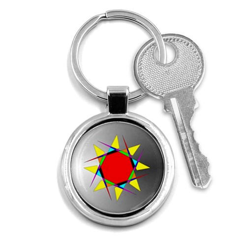 Star Key Chain (Round) from ArtsNow.com Front