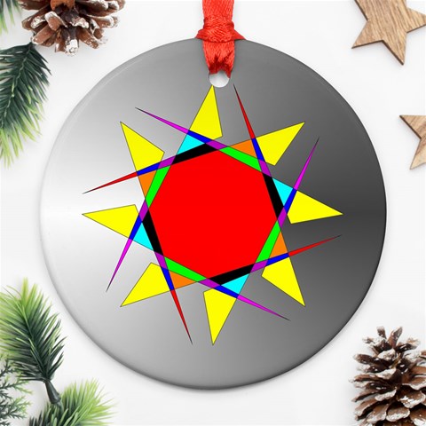 Star Round Ornament (Two Sides) from ArtsNow.com Back