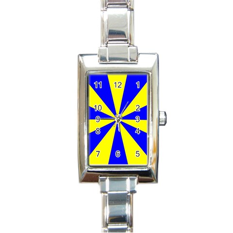 Pattern Rectangular Italian Charm Watch from ArtsNow.com Front