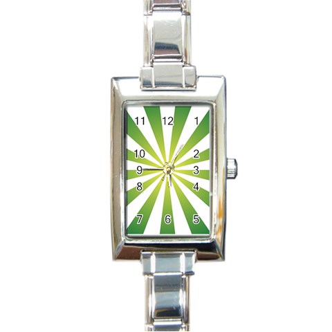 Pattern Rectangular Italian Charm Watch from ArtsNow.com Front