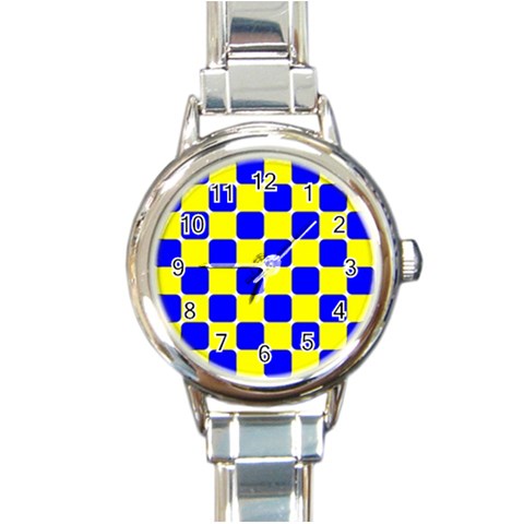 Pattern Round Italian Charm Watch from ArtsNow.com Front