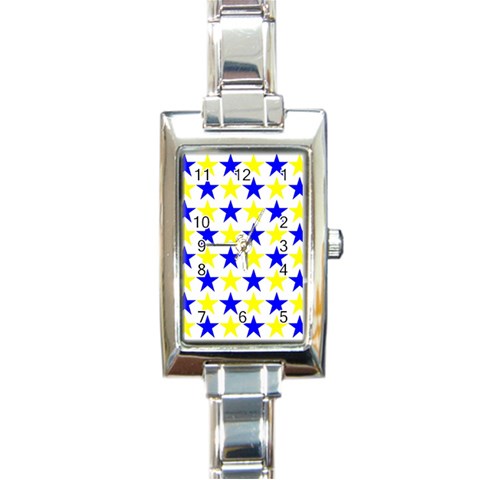 Star Rectangular Italian Charm Watch from ArtsNow.com Front