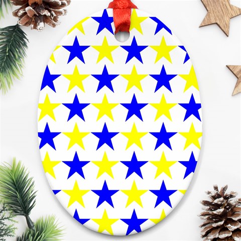 Star Oval Ornament from ArtsNow.com Front