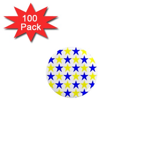 Star 1  Mini Button Magnet (100 pack) from ArtsNow.com Front