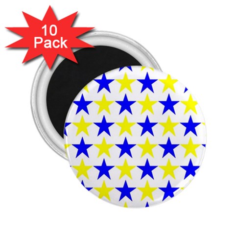 Star 2.25  Button Magnet (10 pack) from ArtsNow.com Front