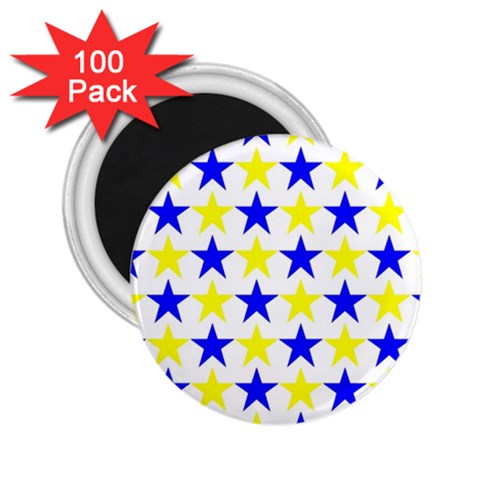 Star 2.25  Button Magnet (100 pack) from ArtsNow.com Front