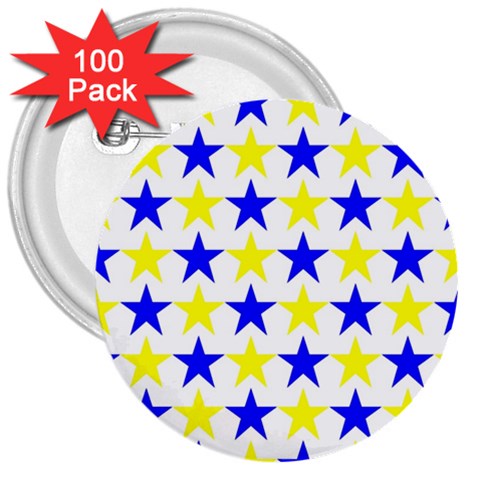 Star 3  Button (100 pack) from ArtsNow.com Front