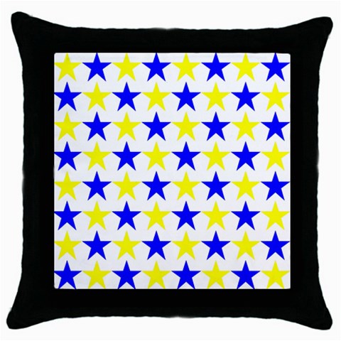 Star Black Throw Pillow Case from ArtsNow.com Front