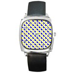 Pattern Square Leather Watch