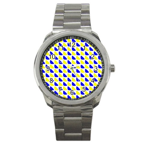 Pattern Sport Metal Watch from ArtsNow.com Front