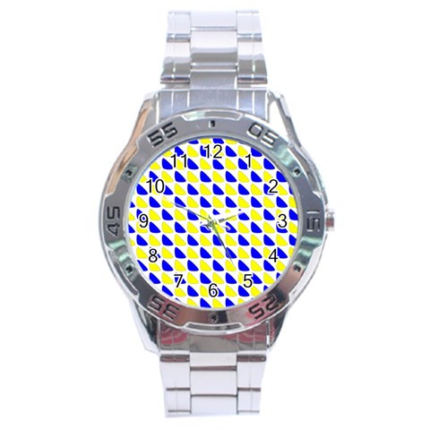 Pattern Stainless Steel Watch from ArtsNow.com Front