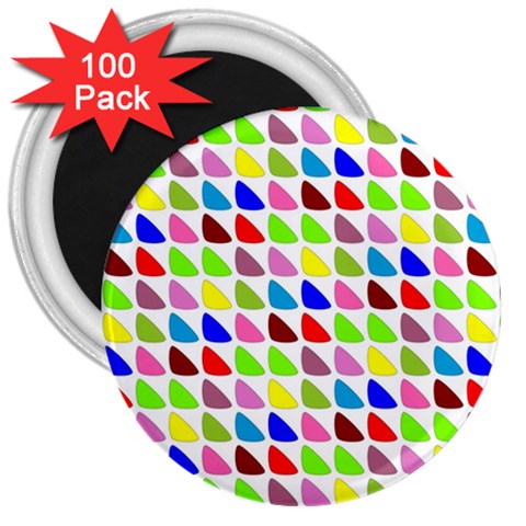 Pattern 3  Button Magnet (100 pack) from ArtsNow.com Front