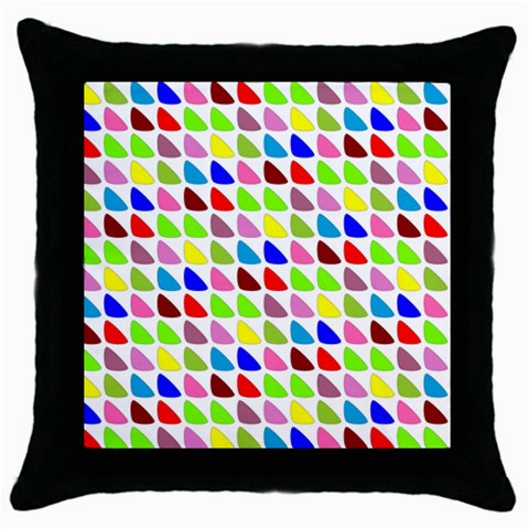 Pattern Black Throw Pillow Case from ArtsNow.com Front