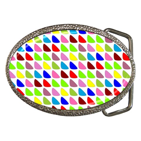 Pattern Belt Buckle (Oval) from ArtsNow.com Front