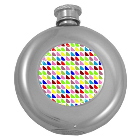 Pattern Hip Flask (Round) from ArtsNow.com Front