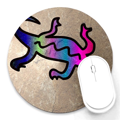 Lizard 8  Mouse Pad (Round) from ArtsNow.com Front