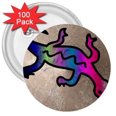 Lizard 3  Button (100 pack) from ArtsNow.com Front