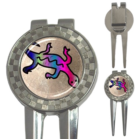 Lizard Golf Pitchfork & Ball Marker from ArtsNow.com Front