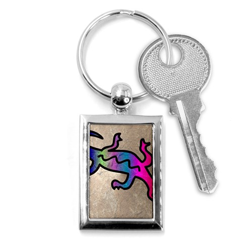 Lizard Key Chain (Rectangle) from ArtsNow.com Front