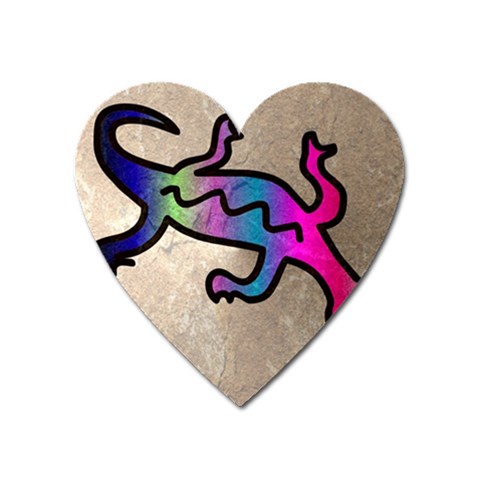 Lizard Magnet (Heart) from ArtsNow.com Front